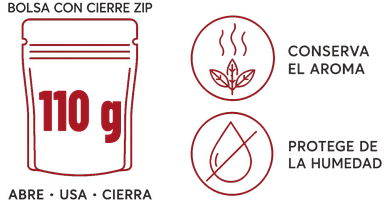 Bolsa con cierre zip de 110 g para mezcla para gambas al pil pil