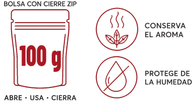 Bolsa con cierre zip de 100 g para mezcla Harissa